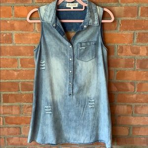 Small Distressed Jean Dress